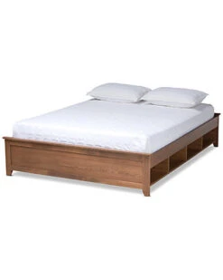 Baxton Studio Anders Traditional Wood Full Platform Storage Bed Frame Home
