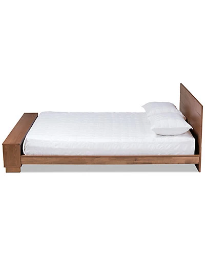 Baxton Studio Regina Modern Rustic Wood King Platform Storage Bed W/Built-In Shelves Home - Image 3