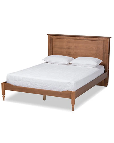 Baxton Studio Danielle Traditional & Transitional Rustic Wood Queen Platform Storage Bed W/Built-In Shelves Home - Image 2
