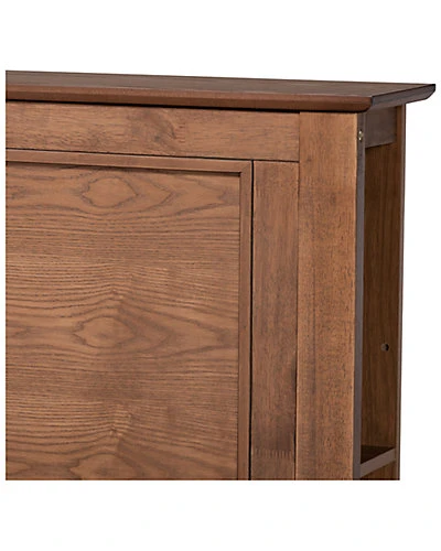 Baxton Studio Danielle Traditional & Transitional Rustic Wood Queen Platform Storage Bed W/Built-In Shelves Home - Image 5