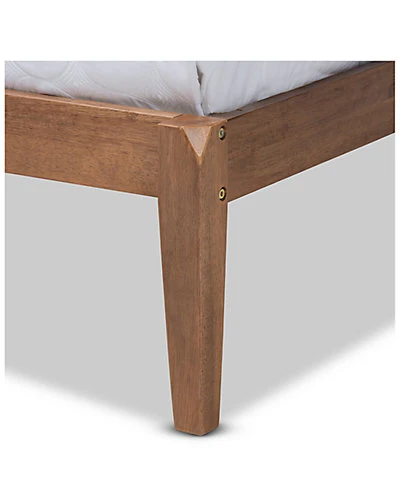 Baxton Studio Edmond Modern & Contemporary Upholstered & Wood Queen Platform Bed Home - Image 4