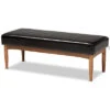 Baxton Studio Arvid Mid-Century Modern Upholstered Wood Dining Bench Home