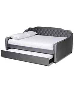 Baxton Studio Upholstered & Tufted Daybed With Trundle Home