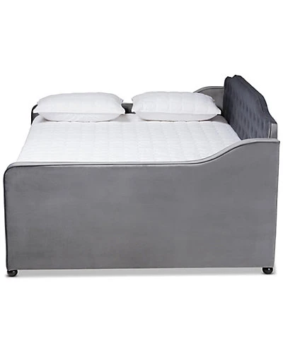 Baxton Studio Freda Upholstered & Button Tufted Full Daybed Home