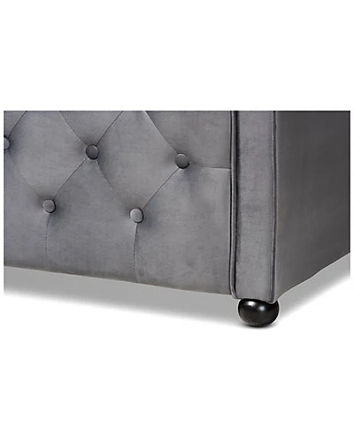 Baxton Studio Freda Upholstered & Button Tufted Full Daybed Home - Image 4