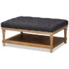 Baxton Studio Lindsey Modern & Rustic Upholstered & Greywashed Wood Cocktail Ottoman Home