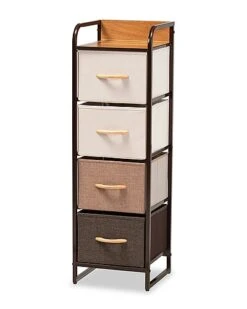 Baxton Studio Volkan Modern 4-Drawer Storage Cabinet Home