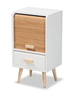 Baxton Studio Nansen 1-Drawer Nightstand Home