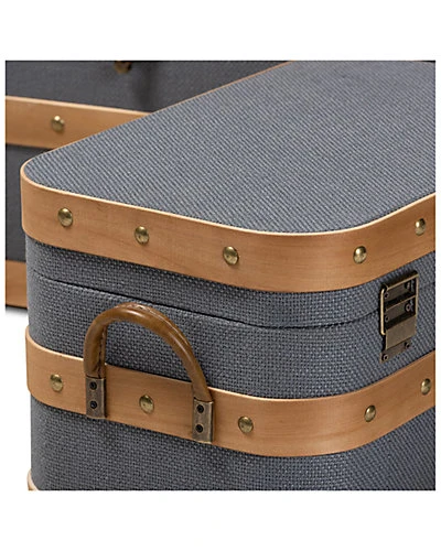 Baxton Studio Jonathon 3pc Storage Trunk Set Home - Image 4