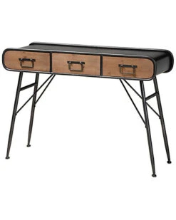 Baxton Studio Metal 3-Drawer Entryway Console Table Home