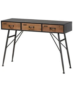 Baxton Studio Ariana 3-Drawer Metal Console Table Home