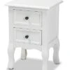 Baxton Studio Caelan 2-Drawer Nightstand Home