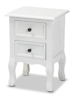 Baxton Studio Caelan 2-Drawer Nightstand Home