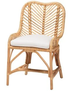 Baxton Studio Arween Modern Rattan Dining Chair Home