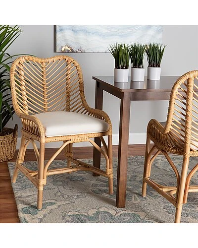 Baxton Studio Arween Modern Rattan Dining Chair Home - Image 2