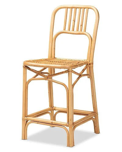 Baxton Studio Ivora Rattan Counter Stool Home