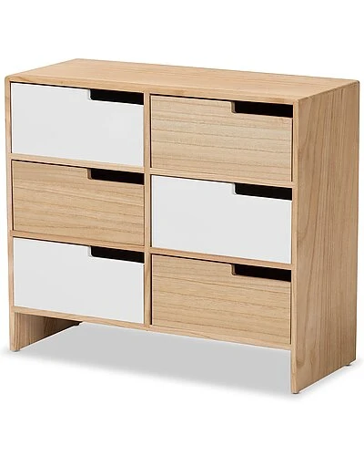 Baxton Studio Eben 6-Drawer Storage Cabinet Home