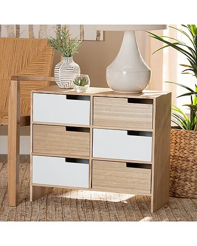 Baxton Studio Eben 6-Drawer Storage Cabinet Home - Image 2