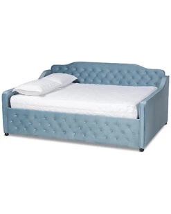 Baxton Studio Freda Transitional & Contemporary Upholstered & Button Tufted Full Daybed Home