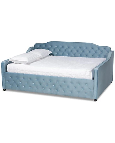 Baxton Studio Freda Transitional & Contemporary Upholstered & Button Tufted Full Daybed Home