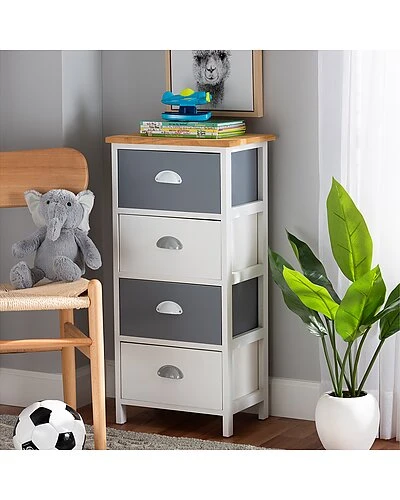 Baxton Studio Calandra 4-Drawer Storage Unit Home - Image 2