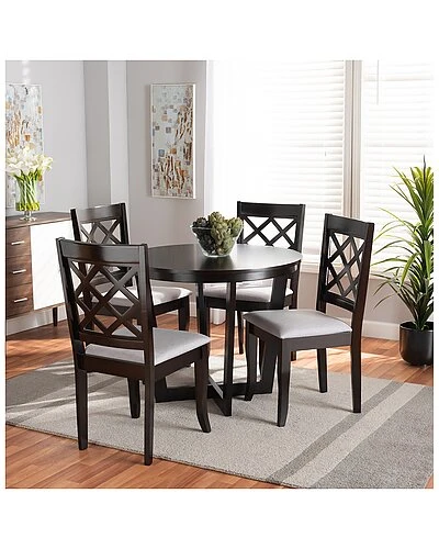 Baxton Studio Elby 5pc Dining Set Home - Image 5