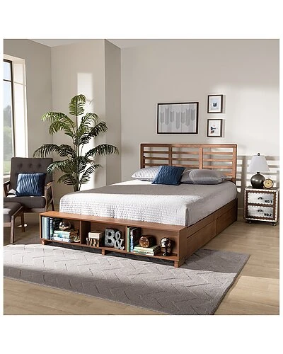 Baxton Studio Milana 4-Drawer Queen Platform Storage Bed Home - Image 4