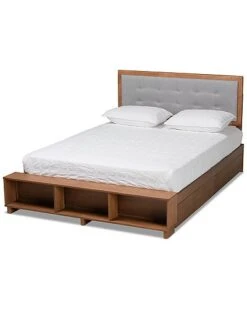 Baxton Studio Cosma 4-Drawer King Platform Storage Bed Home
