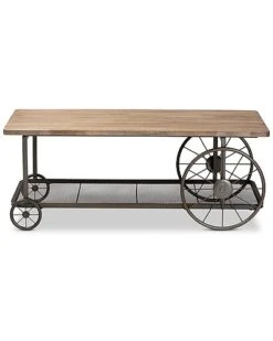 Baxton Studio TerenceWheeled Coffee Table Home