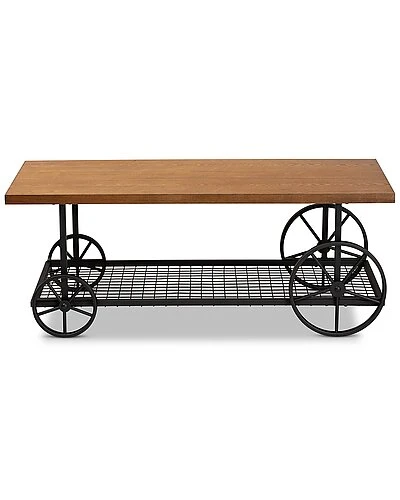 Baxton Studio Ursa Vintage R Wheeled Coffee Table Home