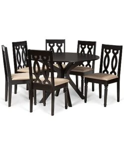 Baxton Studio Callie 7pc Dining Set Home