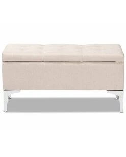 Baxton Studio Mabel Storage Ottoman Home