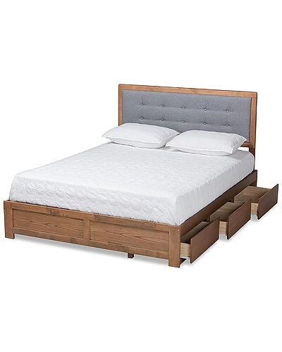 Baxton Studio Lene King 3-Drawer Platform Storage Bed Home - Image 2