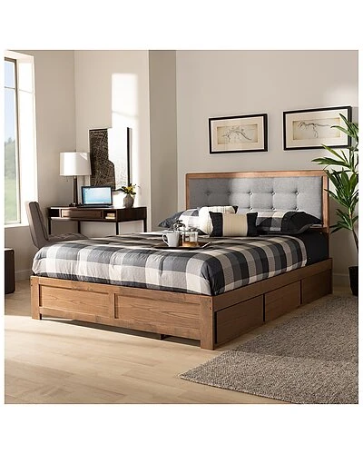 Baxton Studio Lene King 3-Drawer Platform Storage Bed Home - Image 4