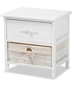 Baxton Studio Madelia Modern Contemporary 1-Drawer Nightstand Home