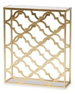 Baxton Studio Calanthe Console Table With Marble Tabletop Home