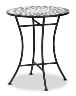 Baxton Studio Callison Glass Outdoor Dining Table Home