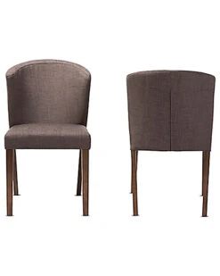 Baxton Studio Et Of 2 Cassie Mid-Century Modern Walnut Wood Lig Home