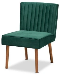 Baxton Studio Alvis Velvet Upholstered Dining Chair Home