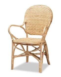 Baxton Studio Genna Rattan Dining Chair Home