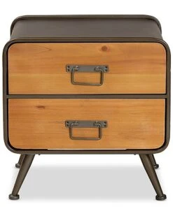 Baxton Studio Kaiya 2-Drawer Nightstand Home