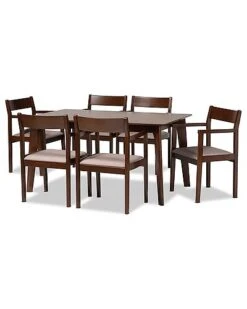Baxton Studio Helene Mid-Century Modern 7Pc Dining Set Home