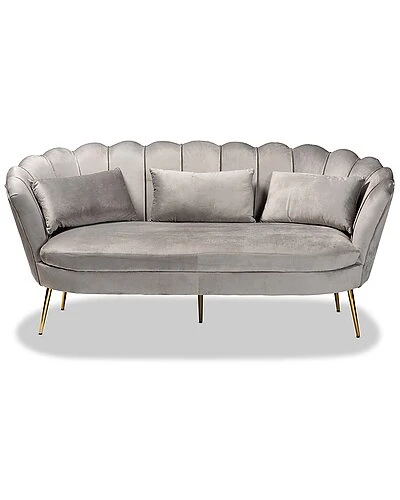 Baxton Studio Genia Velvet Fabric Sofa Home