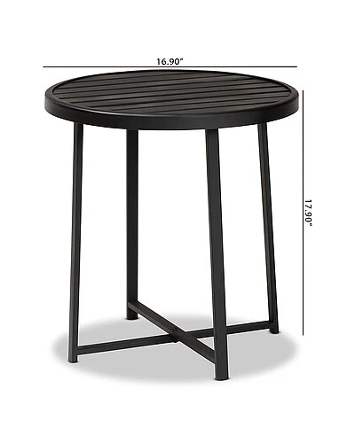 Baxton Studio Ya Modern Industrial Outdoor Side Table Home - Image 3