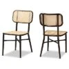 Baxton Studio Katina Metal And Synthetic Rattan 2pc Outdoor Dining Chair Set Home