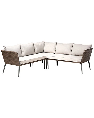 Baxton Studio Lillian 5pc Woven Rattan Outdoor Patio Set Home