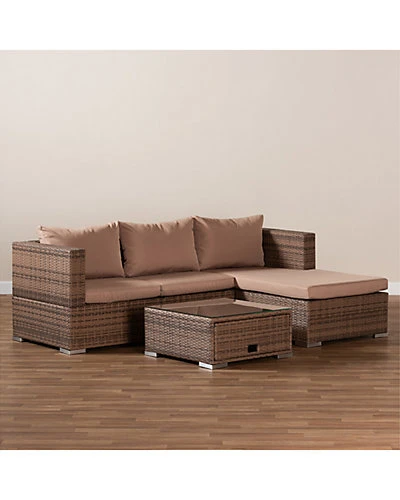 Baxton Studio Addison 3pc Outdoor Patio Set Home - Image 3